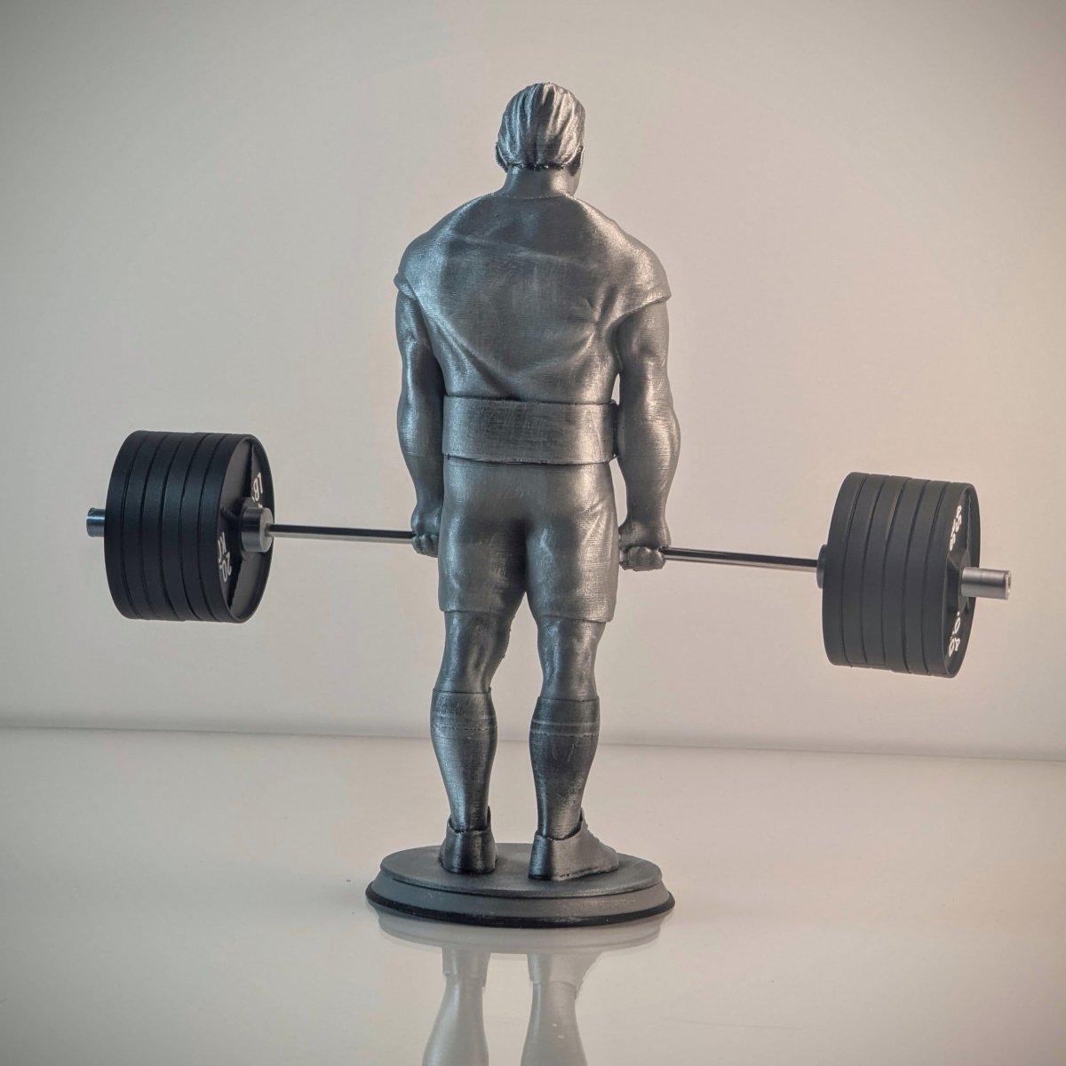Realistic Deadlifter with Custom Barbell Weights - Figures of strength