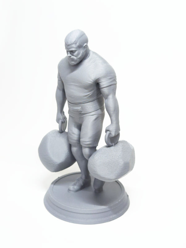 strongman dinnie stones 3d printed statue, front