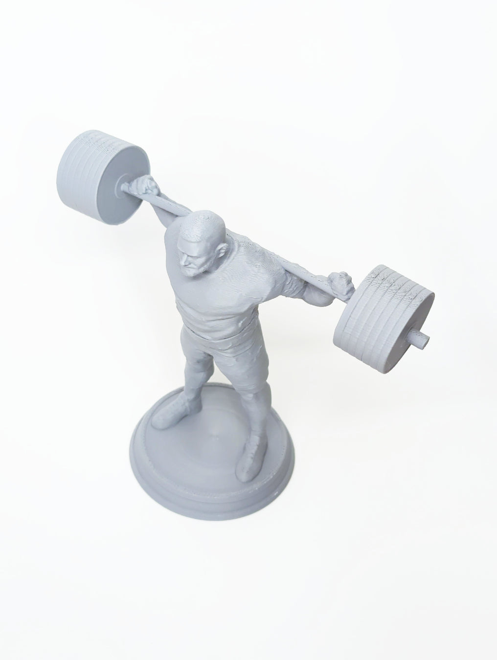 powerlifting squat 3d printed statue, top