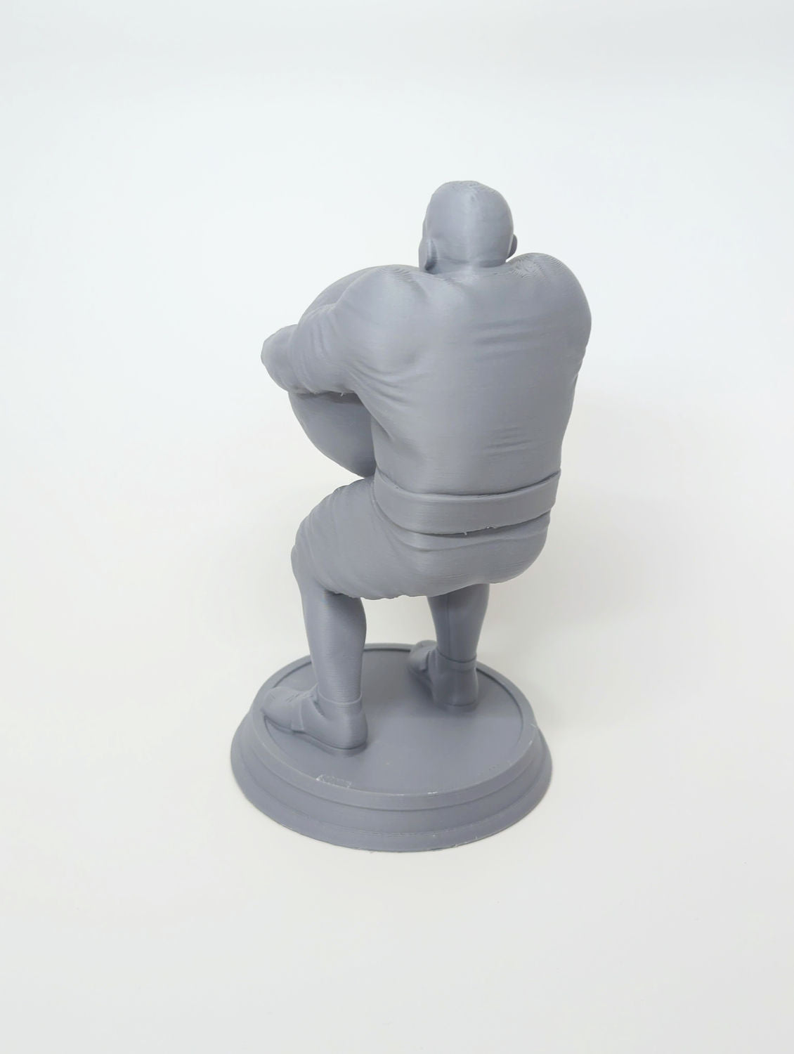 strongman atlas stone 3d printed statue, back