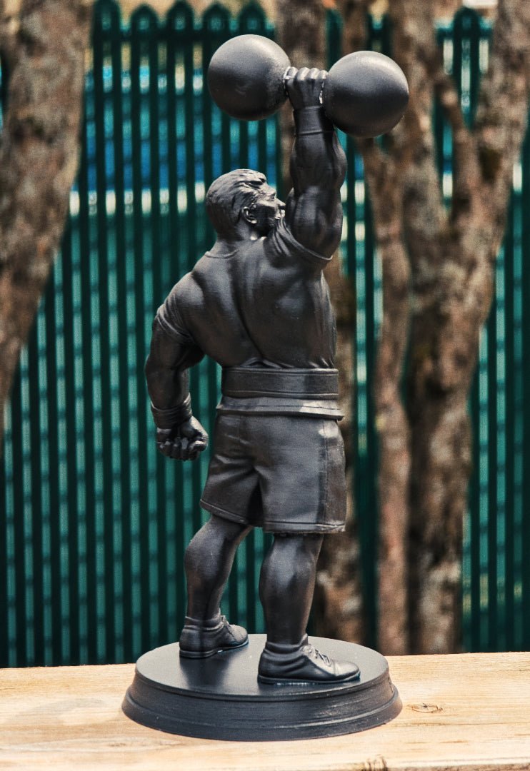 Cyr Dumbbell Press Resin Figurine - Figures of strength