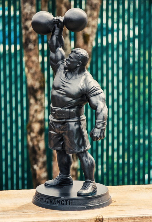 Cyr Dumbbell Press Resin Figurine - Figures of strength