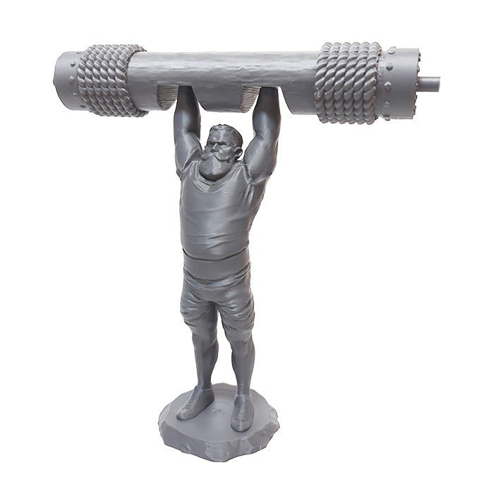 Log lifter statue for garage gym